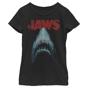Girl's Jaws Classic Poster T-Shirt - 1 of 4