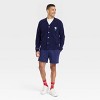 Men's Kindness Blooms Floral Print V-Neck Cardigan - Goodfellow & Co™ Navy Blue - 3 of 4