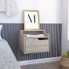 NicBex 13.3 inch Wide Floating Nightstand with 1 Drawer,Modern Side Table with Open Shelf,Bedside Table for Bedroom,Living Room - 2 of 4