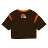 NFL Cleveland Browns Women's Short Sleeve Fashion Crop Jersey - 3 of 3
