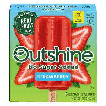 Outshine No Sugar Added Strawberry Frozen Fruit Bar - 6ct