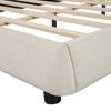 TIRAMISUBEST Queen Size Upholstered Platform Bed with Headboard, Velvet Bed Frame with Solid Frame and Stylish Curve-shaped Design - 3 of 4