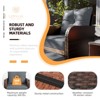 5-Piece PE Wicker Rattan Rattan Seating Patio Conversation Sets With Ottoman - 4 of 4