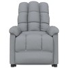 vidaXL Massage Chair Light Gray Fabric - 3 of 4