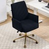 Okak Modern Velvet Ergonomic Adjustable Office Chair Living Room Furniture,Small Swivel Task Chair for Office,Study,Studio - 2 of 4