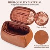 Generic Travel Makeup Bag, Portability Travel Essentials Toiletry Bag for Women, Waterproof Large Capacity Cosmetic Bag with Compartments, Brown - 3 of 4