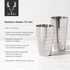 Viski Staghead Shaker Cocktail Gift Set, Bartender Gift Drink Set Boston Shaker Tins for Drink Mixers, Stainless Steel Set of 2 - 2 of 4