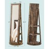 360 Swivel Jewelry Cabinet, Mirror Jewelry Cabinet, Over-the-Door Organizer with Jewelry Storage Interior Mirror, Jewelry Armoire, Gift Idea - 3 of 4