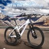 NAYSAYE Bicycle 26 Inch Mountain Bike 21 Speed with Dual Disc Brakes and Front Suspension for Teenagers and Women, White, 65"*24.8"*37.4" - 2 of 4