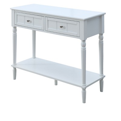 French Country Two Drawer Hall Table White - Breighton Home