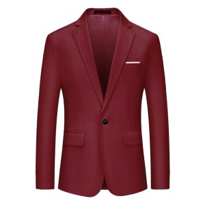 Lars Amadeus Men's Dress Slim Fit Single Breasted One Button Suit Sports Blazer - 1 of 4