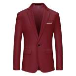 Lars Amadeus Men's Dress Slim Fit Blazer Single Breasted One Button Suit Sports Coat