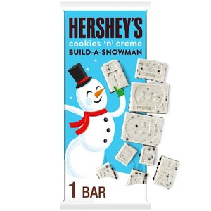 HERSHEY'S Christmas Cookies 'n' Crème Build-A-Snowman Candy Bar - 4oz - 1 of 4