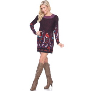 Women's Sandrine Embroidered Sweater Dress - White Mark - 1 of 4