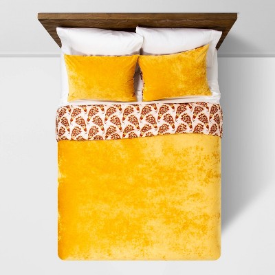 T/TXL Amber Reversible Velvet Peacock Print Duvet & Sham Set - Opalhouse™