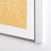 Little Dean Yellow mustard boho stripe Metal Framed Art Print - Deny Desings - 3 of 3