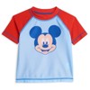 Disney Mickey Mouse Surfboard Baby UPF 50+ Rash Guard Shirt & Swim Trunks Outfit Set Infant - 4 of 4