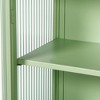 Bella Depot 27.56"W Modern Two-door Wall Cabinet with Glass Doors Featuring Three-tier Storage for Entryway Living Room Dining Room - 4 of 4