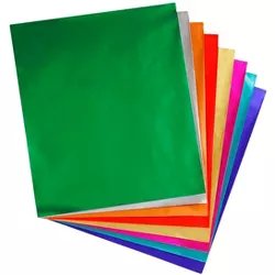 Set of 2 Inc Metallic Foil Paper 10 x 13 Inches 10 x 13 Hygloss Products Red and Green Sheets 5 of Each Color 