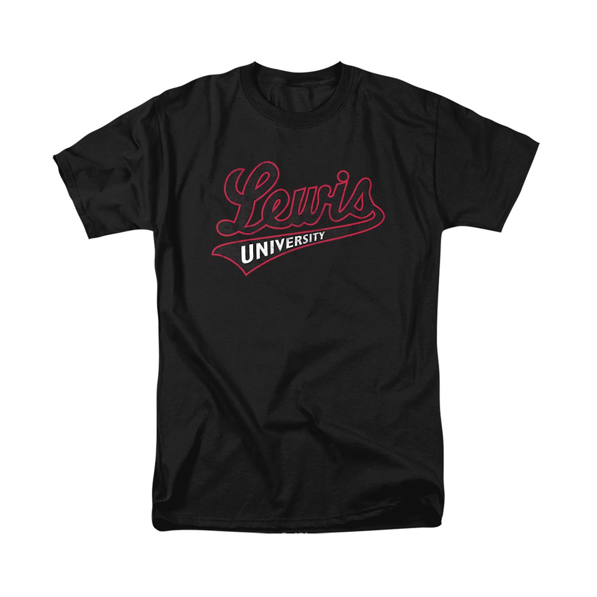 Men's Lewis University Official Distressed Primary T-Shirt - thumbnail 7