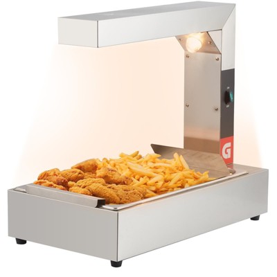 Food Heat Lamp Bulbs Electric Commercial Food Warmer Lamp with Free-Standing, 750W Heat Lamp, Stainless Steel Food Warmer