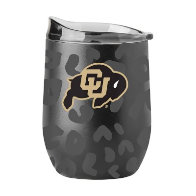 NCAA Colorado Buffaloes 16oz Black Leopard Stainless Steel Wine Tumbler