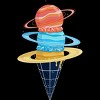 Men's Design By Humans Space-Time Cone-Tinuum By TenkenNoKaiten T-Shirt - 2 of 4