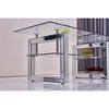 VYNXARIA 39.4" Transparent Tempered Glass Coffee Table with 2-Tier Storage - 4 of 4
