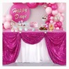 Wikineon Fuchsia Tablecloth 50x50 Inch Square Sequin Tablecloth Candy Sequin Table Linens Glitter Tablecloth Wedding Sequin Tablecloth - 2 of 4