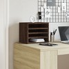 vidaXL Desk Organiser Brown Oak 14.2x10.2x11.6" Engineered wood - 3 of 4
