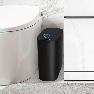 Automatic Motion Sensor Bathroom Trash Can with Lid, 2.6 Gallon Touchless Trash Bin, Smart Garbage Can