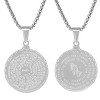 Steeltime 24" double sided stainless steel lord's prayer and serenity prayer pendant. Color Options: Silver, Gold, Rose Gold - 2 of 4