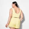 Women's French Terry Slim Fit Deep V-Neck Tank Top - Wild Fable™ - 3 of 4