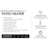 Fire Sense Pyramid Flame Patio Heater 40,000 BTU Outdoor Propane Heater Tower with Wheels - Stainless Steel - 4 of 4