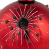 Northlight Glittered Starburst Christmas Glass Ball Ornament - 3.5" - Red and Black - 4 of 4