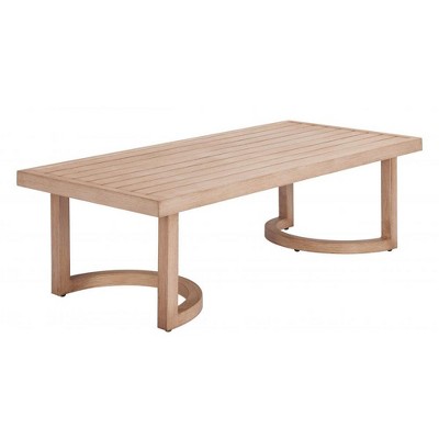 Coffee Table Brown, 16.7" H, Faux Wood Aluminum, Modern Living Table By Zuo Modern