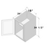 CASAINC W18"x D24"x H34.5" Kitchen Base Cabinet with 2 Doors - 4 of 4