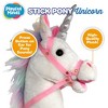 Playful Minds: Stick Pony - Unicorn - White-Pink-Purple-Green, 34" Wood Stick - 2 of 4