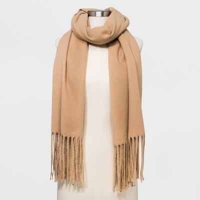 Women's Solid Blanket Scarf - A New Day™ Camel