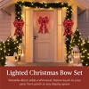 Best Choice Products Set of 3 Pre-Lit Christmas Bows, Indoor/Outdoor LED Holiday Décor w/ 8 Light Functions - 2 of 4