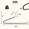 BP4U Open-Ended Metal Pants Hangers, Non-Slip Heavy-Duty Steel Hangers for Jeans, Trousers, Scarves & Bath Towels - 2 of 4