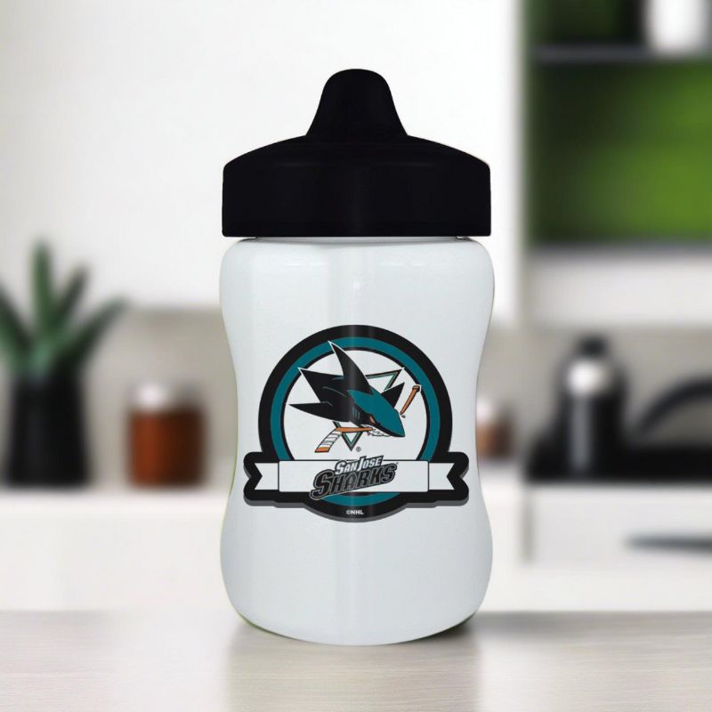 BabyFanatic Toddler and Baby Unisex 9 oz. Sippy Cup NHL San Jose Sharks, 4 of 5