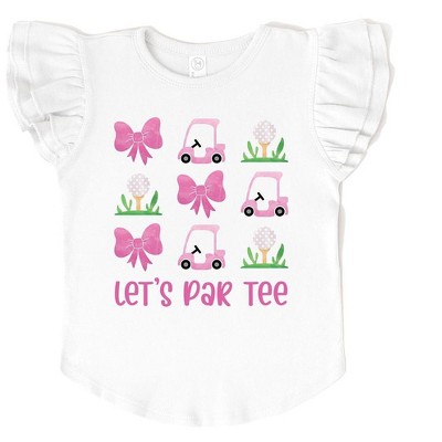 The Juniper Shop Let's Par Tee Coquette Toddler Flutter Sleeve Tee