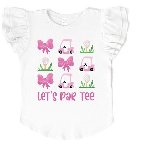 The Juniper Shop Let's Par Tee Coquette Toddler Flutter Sleeve Tee - 1 of 3