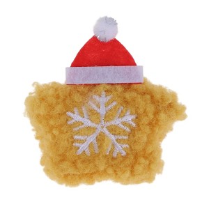 Unique Bargains Christmas Brooches Curly Santa Claus Plush Red White 1 Pc - 1 of 4