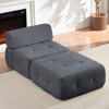 Mjkone Velvet Single Sofa, 1-Seater Modular Sofa Couch with Rivet Trim for Living Room - 3 of 4