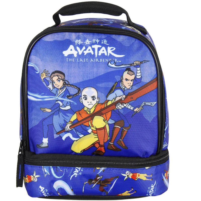Nickelodeon Avatar The Last Airbender Character Dual Compartment Lunch Box Bag Blue, 4 of 9
