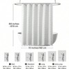 Boho Shower Curtain 72x84 White Textured Woven Fabric Tassels Minimalist Farmhouse Shabby Chic Resistant Cloth - 4 of 4