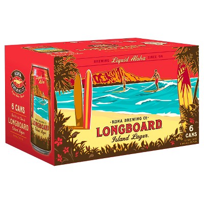 Kona Longboard Island Lager Beer - 6pk/12 fl oz Cans