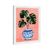 13" x 19" Chinoiserie Monstera Floral and Botanical Framed Wall Art Pink - Wynwood Studio: Modern Decor, Digital Print, White Frame - 3 of 4